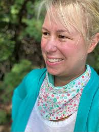 Small Simple Snap Scarf Gift for Women Mom Teacher Grandma Wife Made From  100% Organic Cotton in Sustainable Fabric and Dyes