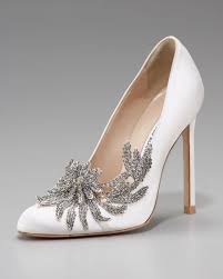 Swan Embellished Satin Pump White Wedding Shoes Manolo Blahnik Manolo Blahnik Heels