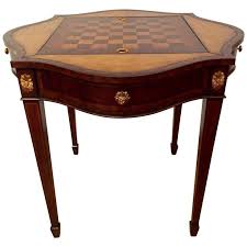 Versatile Two Sided Mahogany And Leather Game Table By Maitland Smith Mahogany Leather Table Games Wooden Games