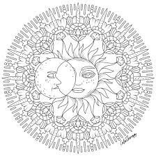 580x580 sun moon and stars mandala coloring pages coloring mandalas. Mandala Sun And Moon Coloring Pages Novocom Top
