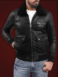 Pin On Leather Jacket Men