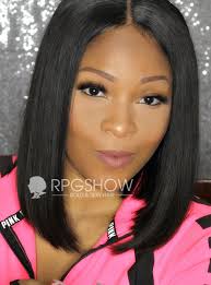 Short straight bob wigs human hair 13x4 lace front wigs for black women jaja hair 130% density pre plucked with baby hair natural black color 10 inch. Blunt Cut Bob Black Hair 100 Human Wig Bob008