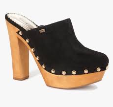 Bebe Willow Suede Wood Sandals Cute High Heels Heels High Heel Clogs