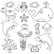 Simple Drawings Of Sea Animals Novocom Top