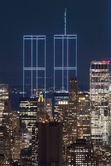 9/11 Memorial Drone Show in NYC. : r/skyscrapers