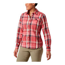 Columbia women's shirts long sleeve. Columbia Women S Silver Ridge 2 0 Plus Size Plaid Long Sleeve Shirt Atmosphere Ca