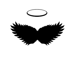 Black Angel Wings And Halo Vector Png And Jpgs Included Black Angel Wings Wings Angel