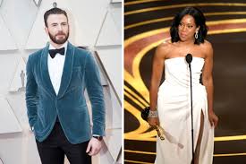 This was taken during the day before and after workouts. 2019 Oscars Chris Evans Helps Regina King Up The Stairs Time