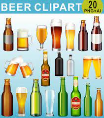 Beer Clipart Drinks Clipart Beer Bottle Clip Art Alcohol Etsy Beer Clipart Clip Art Digital Clip Art