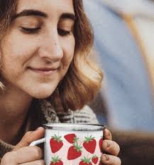 Kaffeetasse Lagerfeuer Tasse Gartenbecher Emaille Camping Tasse Campfire  Tassen Berge Tasse Blechbecher Erdbeerbecher Kawaii Erdbeere Wild Erdbeere 