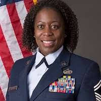 Staff Sgt. Naamon D. Johnson addressed the crowd at