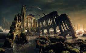 Fantasy Ruined City Art 1920x1200 Wallpaper Teahub Io