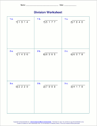 We compare long division to the repeated subtraction process. Worksheets For Division With Remainders