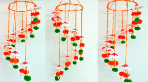 89k views · july 4. Diy Wool Jhumar Wind Chim With Thermocol Plate Wall Hanging Craft New Craft Room Decoration