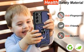 Amazon.com: Gritup Compatible with Samsung Galaxy S22 Plus Case with HD  Screen Protector with Slide Camera Cover, 360°Rotation Ring Kickstand  [Military Grade],Blue : Cell Phones & Accessories