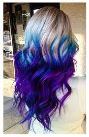 It looks especially beautiful when you dress it in a romantic hairstyle such a downdo with long, voluminous waves. Fashionnfreak Blue Purple Hair Color Ideas
