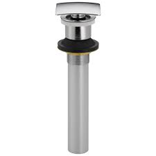 delta chrome finish square push pop up