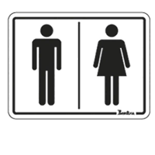 Placa Autoadesiva Em Poliestireno 20x15 Cm Masculino Banheiro Masculino E Feminino Masculino Banheiro Masculino