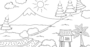 Download now gambar mewarnai pemandangan alam gambar hitam putih. Gambar Pemandangan Alam Hitam Putih Literatur
