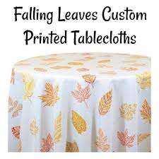 Falling Leaves Custom Printed Tablecloth Printed Fall Leaf Custom Table Cloth Leaf Tablecloth Custom Print