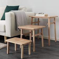 A nest of tables allows you to quickly adjust your storage needs on a whim. Ikea And Hay Collab Launching In Fall Gets Fresh Photos Curbedclockmenumore Arrow The Swedish And Danish Design Br Furniture Ikea Ypperlig Furniture Design