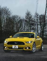 Eye Catching Yellow Mustang With Racing Wheels Yellow Mustang Ford Mustang Mustang