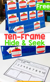 Hide Seek Math Games For Counting Math Centers Kindergarten Math Stations Kindergarten Preschool Math