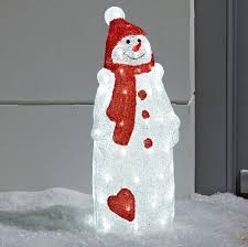 Led Acryl Figur Schneemann 60cm Innen Aussen Lights4fun In 2020 Schneemann Innen Aussen Weihnachtsfiguren