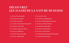 Certains déterminent des caractéristiques universelles à tous les êtres humains, d'autres se contentent de relier la nature de l'homme comme le reflet de son environnement matériel. Amazon Fr Les Lois De La Nature Humaine Robert Greene Cecile Capilla Livres