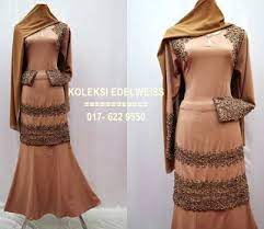 باجو ملايو) is a traditional malay costume, originated from the court of malacca, and is traditionally worn by men in brunei, malaysia, . Koleksi Edelweiss Koleksi Baju Pengantin Tunang Jubah Muslimah Eksklusif Moden Terkini Long Sleeve Dress Dresses With Sleeves Baju Nikah
