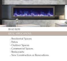 We specialize in florida fireplace installation, gas pipe installation, outdoor fireplaces, and fireplace accessories. Bi 60 Slim Electric Fireplace Indoor Outdoor Amantii Electric Fireplaces