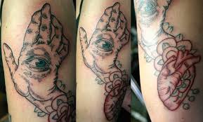 While heart designs have been utilized in tattoos since sailors would get inked with the name of their boat … Hand Eye Anatomical Heart Tattoo Thing By Mishra1218 On Deviantart