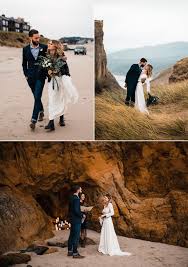 Oregon Beach Elopement Ideas Adventure Elopement For Unique And Alternative Wedding Ideas Oregon Beach Wedding Oregon Coast Wedding Beautiful Beach Wedding