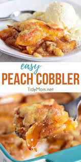 Easy Peach Cobbler Recipe Dessert Recipes Peach Cobbler Recipe Peach Cobbler Easy