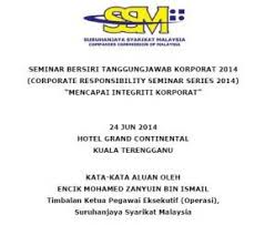 Pemerbadanan sebuah syarikat di malaysia. Pages Corporate Responsibility Seminar Series New