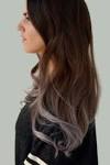 Grey Dip Dye Short Hair