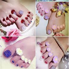 Ombre toe nail design with flowers. 8pcs Toe Separator Soft Silicone Foot Nail Art Tools Pedicure Barber Supply Diy 2 25 Picclick Uk