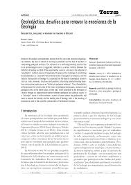 Pdf Geolodactica Desafios Para Renovar La Ensenanza De La Geologia