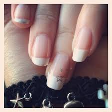 French Manucure Npa Polish Manucure French White Stars Skull Nails Nailart Nail Polish Nail Art Nails