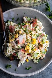 Crab, italian salad dressing, grape tomatoes, scallions, mayonnaise and 4 more. Crab Salad Recipe Let The Baking Begin