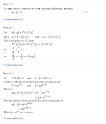 Such that the equation is true? Solved Separabale Partial Differential Equations With Eig Chegg Com