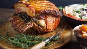 Garlic- And Herb-Roasted Pork Loin With Crackling And Spiced Apple Chutney  Recipe