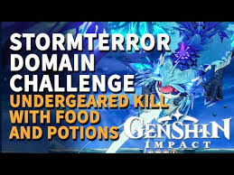 Complete The Stormterror Domain Challenge Genshin Impact Youtube