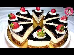 طريقة عمل تشيز كيك بدون فرن وبدون جيلاتين Strawberry Cheesecake Without Gelatine Without Oven Youtube Cheesecake Easy Cake Cake