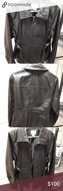 East 5th Leather Jacket Size Large In Good Shape Leather Jacket With Zipper And Leather Ties As Well East 5th Jackets Coats Leather Jacket Jackets Leather