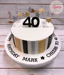 Simple 40th Birthday Cake Ideas For Him 40th Birthday Cake Pertaining To Birthday Party Birthday Ideas Make It 40th Birthday Cakes For Men 40th Birthday Cakes Fondant Cakes Birthday