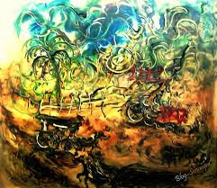 Deskripsi lukisan karya basuki abdullah ini berjudul ibu dan anak. Affandi 1963 Andong Jogja Oil On Canvas 110cm X 95cm Lukisan Seni Gambar