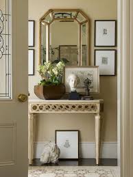 The Console Table Narrow And High Fits In Smaller Spaces Works Great As A Base For A Mirror And Lamp And Is Perfect Behind Decor Foyer Table Decor Entry Way Design
