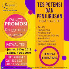 Ips is a good choice. Tes Potensi Kayross Psikologi Utama Kayross Consulting Facebook