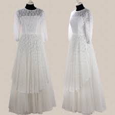 44 pollici lunghezza del vestito: Abito Da Sposa Vintage Anni 60 Ampio Unenouvellevie